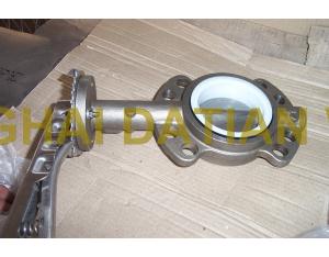 Wafer type /Double Flanged Rubber/PTFE Lined Butterfly Valve