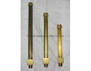 L type Brass tube oil level gauge with glass tube