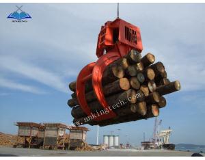 Electro-hydraulic timber grab for crane wood