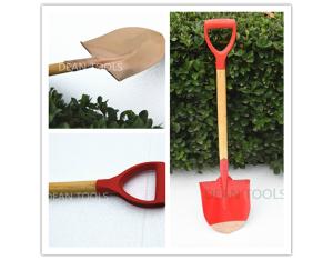 non sparking round shovel , wooden handle ,point shovel