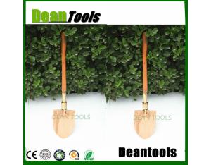 non sparking round shovel , wooden handle ,point shovel 