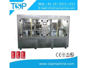 Automatic beverage canning line aluminum pop can filling and seaming machine