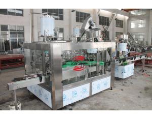 Factory price Monoblock 3 in 1 juice filling machine (Glass bottle with aluminum cap) 