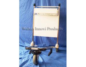 stainless steel airport trolley with brake