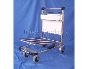 stainless steel airport luggage trolley