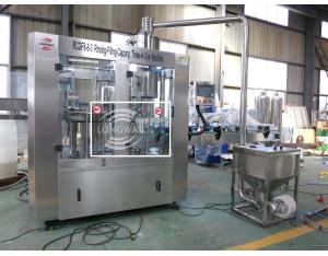 100% Factory 3in1 Fresh squeezed juice filling machine /Screw Plastic Cap Juice bottling machine