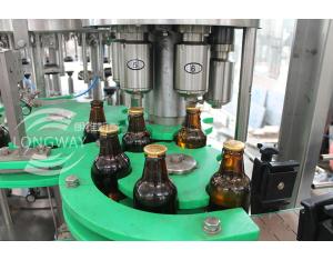 100% factory Selling Glassed bottled kwas chlebowy beer filling machine with Pull Ring Cap/Crown cap