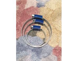 ABA/JCS Steel Hose Clips with blue housing