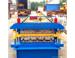 Colored steel double layer roofing machine