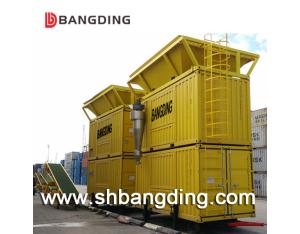 50KG Port containerized movable weighting bagging machine for cement and fertilizer