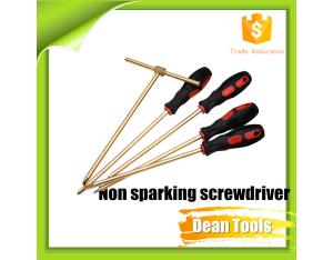 Non Sparking Screwdriver , Safety Copper Alloy T type Beryllium Bronze