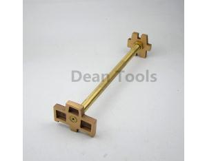 Non Sparking Double Head Anti Magnetic Beryllium Copper Alloy Safety Bung Wrench , 350mm,