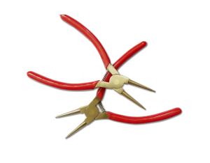 Non Sparking invisible spring pliers , circlip pliers , needle nose plier . external circlip .