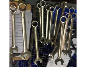Non sparking combination wrench,box end open end spanner , size 6-32mm,