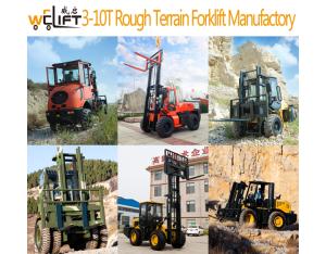 Welift High Quality 3.0-10.0 Ton Rough Terrain Diesel Forklift Truck