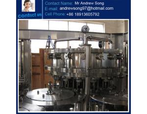 Carbonated Soft Drinks Production Line Glass Bottle Gas Water Filling Machine 