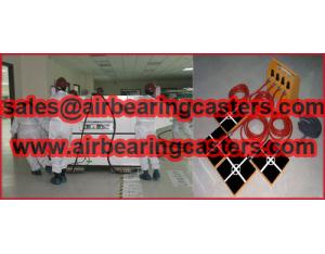 Air bearing casters air moving skates details with quotation