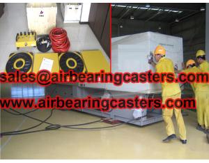 Air bearing casters air moving skates details with quotation