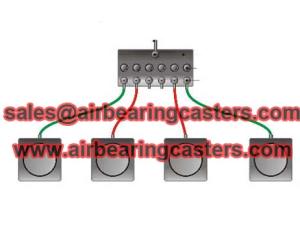 Modular air casters with six air modular