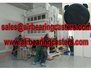 Air bearing casters move your equipment flexible