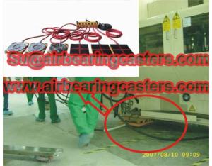 Air bearing casters air moving skates details with quotation