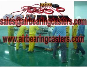 Air casters handing heavy duty loads