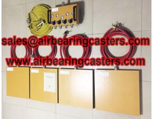 Air caster systems operating attentions