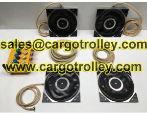 Air bearings for transporting heavy cargo