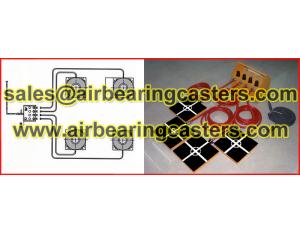 Air bearings movers handling heavy duty equipment easily and safety