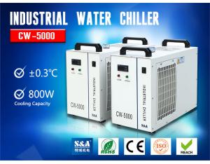 S&A air-cooled water chiller CW-5000 for cooling CO2 laser marking machine