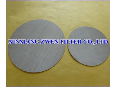 Sintered Metal Filter Disc