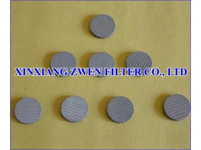 Stainless Steel Sintered Filter Disc