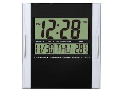 VGW-608A Large LCD digital wall clock with temparature display