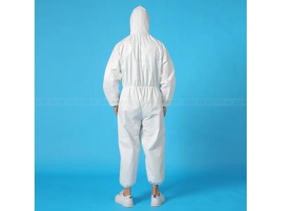 Disposable full body one piece medical isolation clothing with hat non-woven
