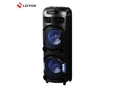 Dual 12 Inch Party Rechargeable Bluetooth DJ Speaker Trolley Speaker With MIC