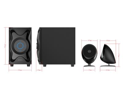 2.1CH Profesional Heavy Bass Computer Multimedia bt Speaker wireless with Big Woofer 