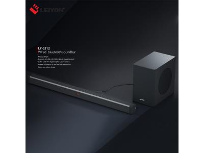 High Quality 2.1CH Bluetooth TV Soundbar System With  Subwoofer for Home Theatre