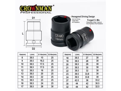 CROWNMAN Impact Socket CR-MO