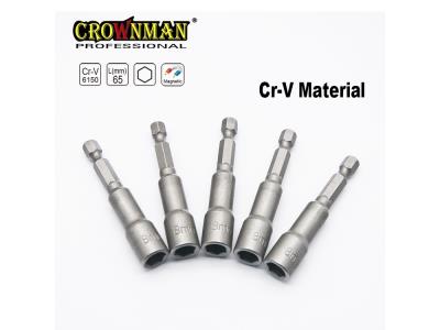 CROWNMAN 5PCS Magnetic Nut Setter CR-V material