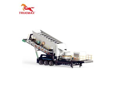 Mobile tyre vertical impact crushing plant