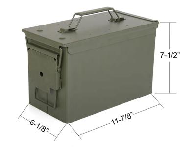 Safewell AMMO 50 Caliber 8.6 L Metal Iron Bullet Box Ammo Case