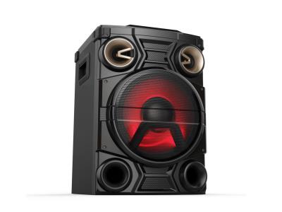 60W Party Speaker With EQ Adjustment/X-BASS/AUX IN/LED Display/Flashing Light/MIC 