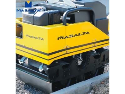  Masalta Small Walk-Behind Roller Mini Double Drum Vibratory Road Roller 
