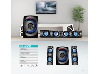 60W Sound Bars with Bluetooth AUX IN USB/SD Playback FM Radio LED Display Remote Control