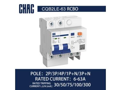 CQB2L-63 6kA Residual Current Operated Circuit Breaker with Over-current Protection (Ele
