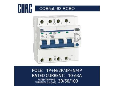 CQB5aL-63 4.5kA Residual Current Operated Circuit Breaker with Over-current Protection