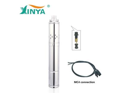 XINYA 24V DC 300W screw built-in controller pumps submersible solar pump for clean water 