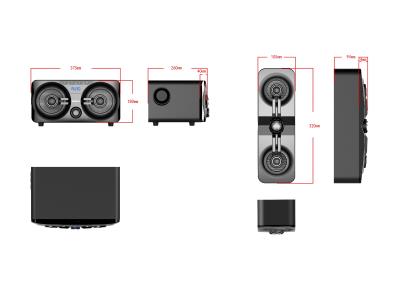 EM-3081FT 60W 2.2 Multimedia Surround Sound Home Theater Speaker system 