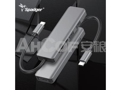 USB C Docking Station,6 in 1 Type-c Hub with PD,3 USB 3.0 Ports,SD/TF Card Readers