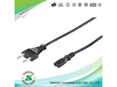 CEE7/16 to IEC C7 European Power cord Notebook90 angledstraight